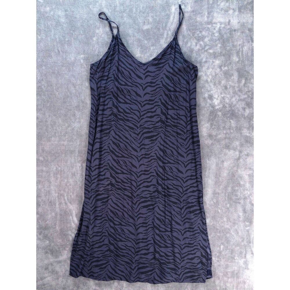 Rails Yara Slip Dress Charcoal Tiger Print Medium Adjustable Straps